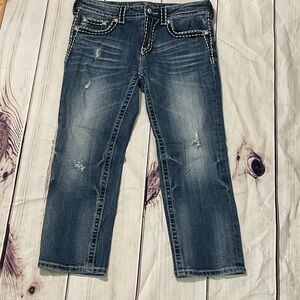 Miss Me Boyfriend Crop Jeans Some Distressed Size 26